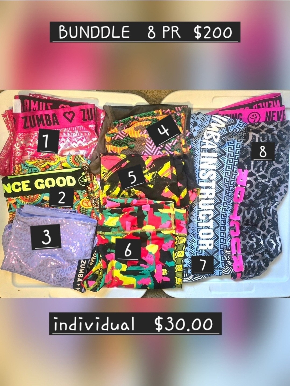Zumba Fitness XL Multicolor Patterned  Leggings